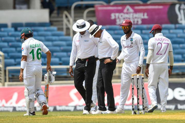 Play halted after just eight deliveries in West Indies, Pakistan Test