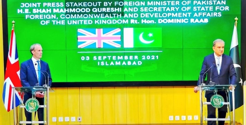 Afghanistan focus of talks between foreign ministers Qureishi and UK's Raab