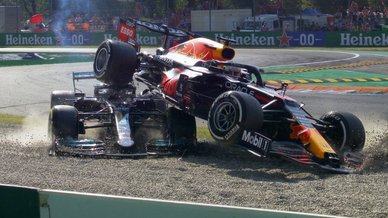 Verstappen and Hamilton crash out of Italian Grand Prix