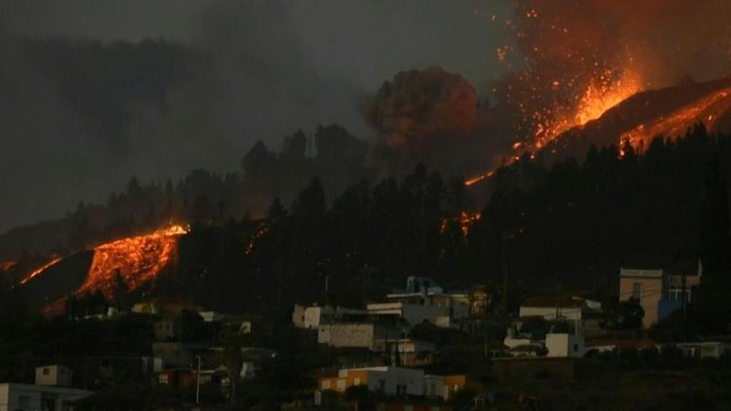 Lava engulfs 100 homes as Canary Islands volcano erupts