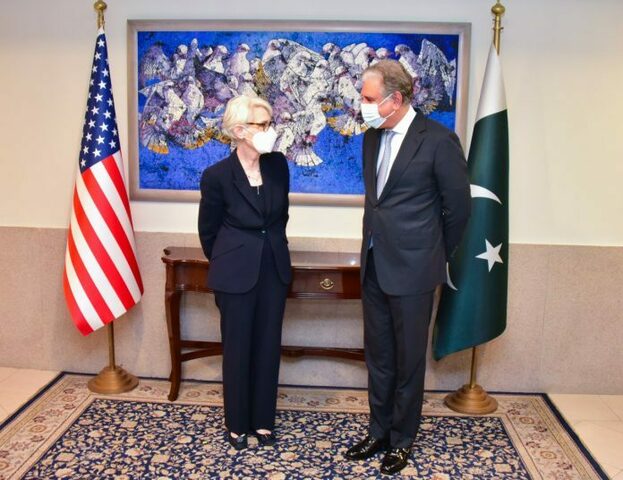 FM Qureshi, US Deputy Secretary of State Sherman discuss Afghanistan, regional peace