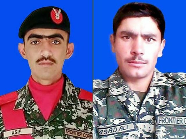 Two soldiers martyred as terrorists bid to cross Pak-Afghan border thwarted