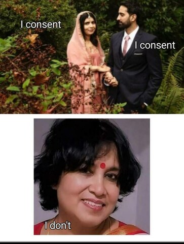 Bangladeshi author Taslima Nasreen expresses &ldquo;shock&rdquo; after Malala marries a Pakistani man