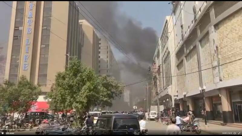 After Cooperative Market, fire breaks out at Karachi's Zainab Market
