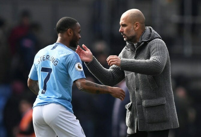 Guardiola heaps praise on milestone man Sterling after Man City win