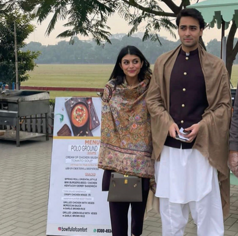 Newlyweds Junaid, Ayesha spotted at polo grounds