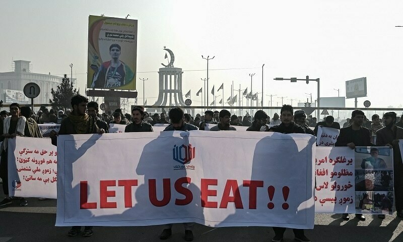 Taliban allow protest calling for Afghan assets to be released