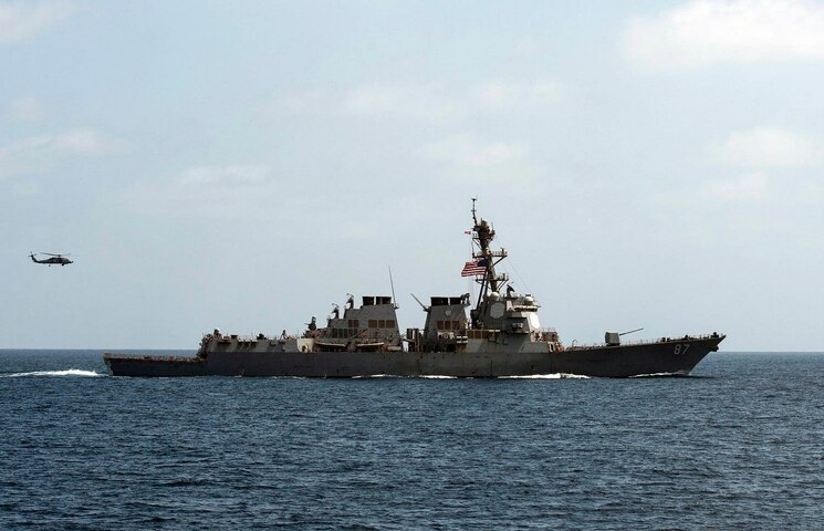 US navy stops ship carrying 'explosive precursor' from Iran