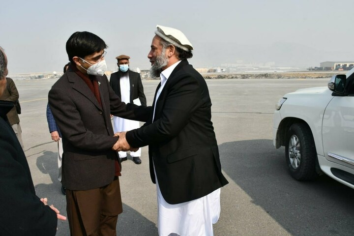 Moeed Yusuf, Afghan acting deputy PM discuss bilateral ties in Kabul