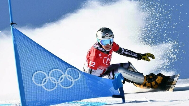 Dual champion Ledecka retains Olympic snowboard slalom crown