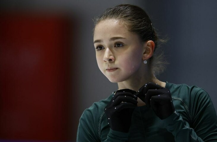 Russian Valieva takes the ice after being cleared to compete