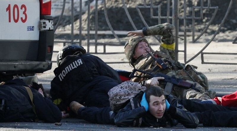 Russian forces pound Ukraine for third day, Interfax says they capture first city