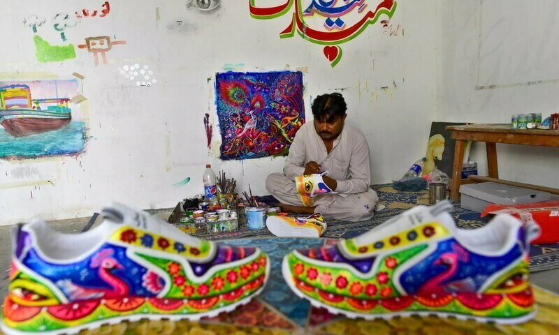 He came to fame outside Pakistan when his work was exhibited at the US Smithsonian Museum in 2002. AFP