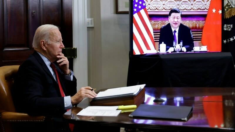 Xi speaks out against 'conflict' in call with Biden on Russia
