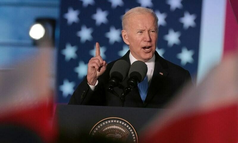 Missiles strike Ukraine's Lviv as Biden says Putin 'cannot remain in power'