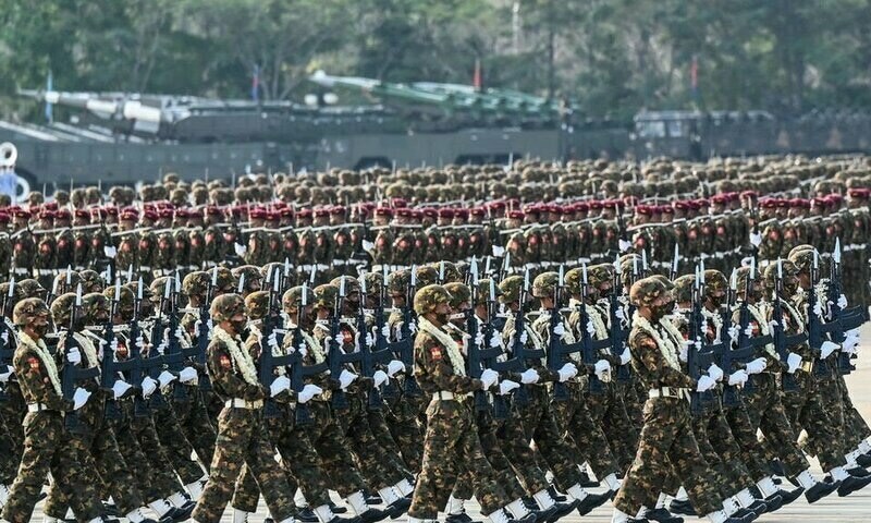 Myanmar army says will 'annihilate' coup opponents on crackdown anniversary