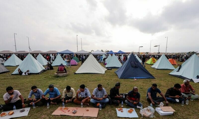 A small tent camp in Sri Lankan city becomes focus of national protests