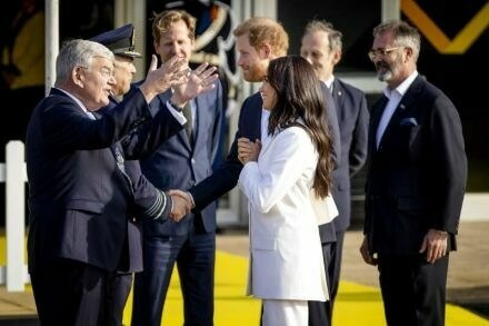 Harry, Meghan make first public appearance in Europe since royal exit