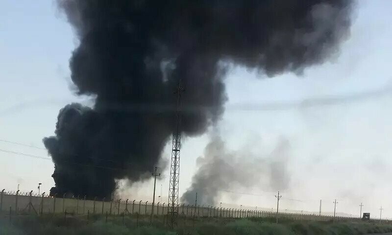 Missile attack causes tank fire in Iraq&rsquo;s oil refinery
