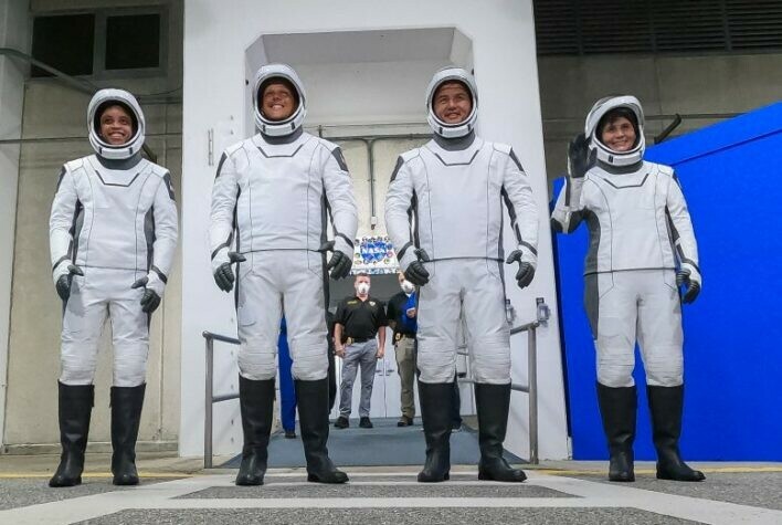 Four-astronaut team departs International Space Station on flight back to Earth