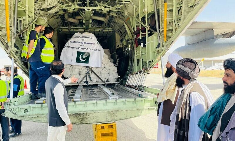 PM Shehbaz reminds world of Afghan floods as aid reaches Mazar-i-Sharif