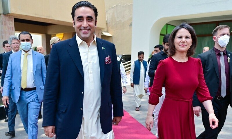 German FM arrives in Pakistan, with a focus on Afghan refugees, climate change, &lsquo;grain war&rsquo;