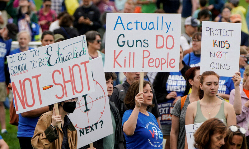 US Senate passes gun safety bill as Supreme Court knocks down handgun limits