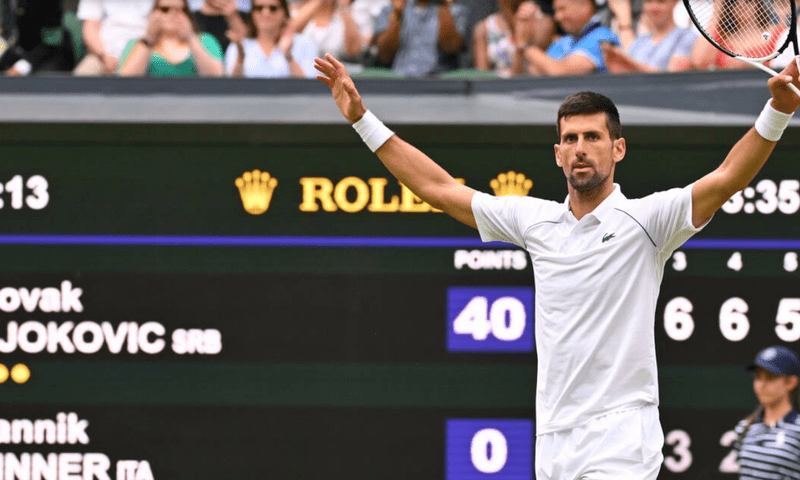 Djokovic battles into Wimbledon semi-finals as Jabeur makes history