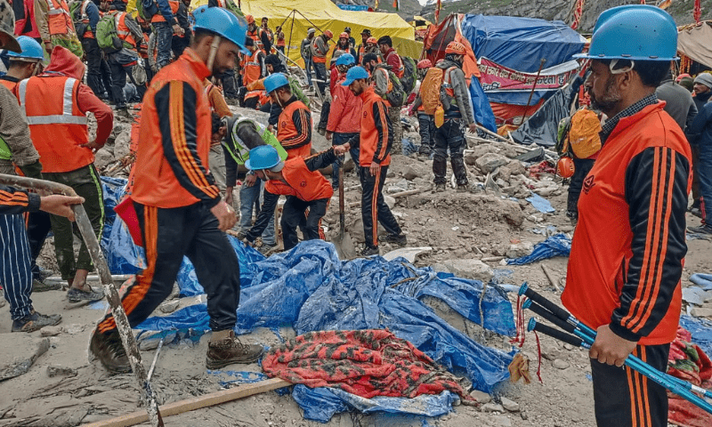 16 dead in flash floods at occupied Kashmir pilgrimage site