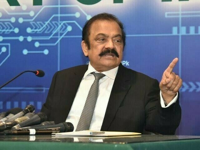 Rana Sanaullah warns PTI against &lsquo;rioting&rsquo; in Punjab by-poll