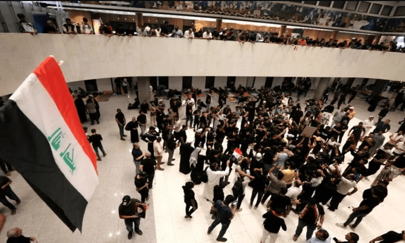 Pro-Sadr protesters vow to remain inside Iraq parliament