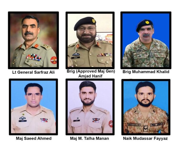 General, brigadiers among six martyred in chopper crash in Balochistan