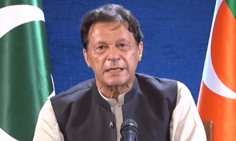 Imran Khan accuses coalition govt of using ECP to break his party