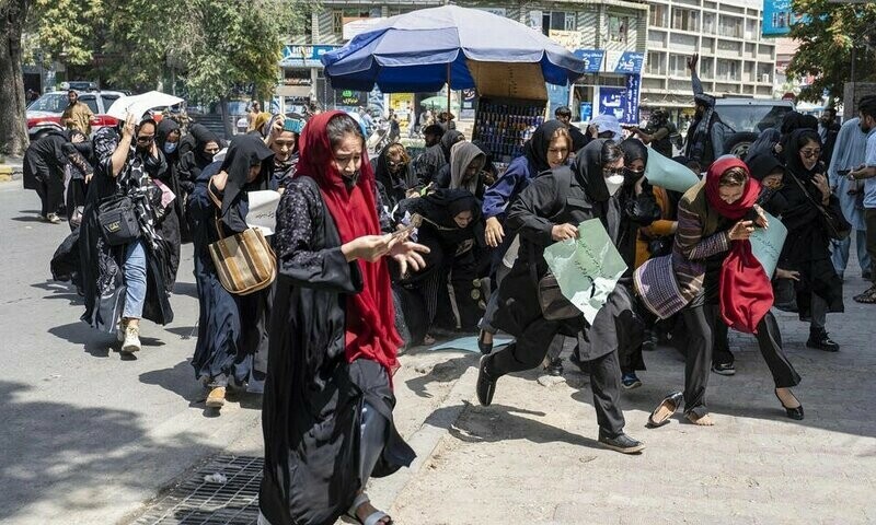 Taliban violently disperse rare women&rsquo;s protest in Kabul