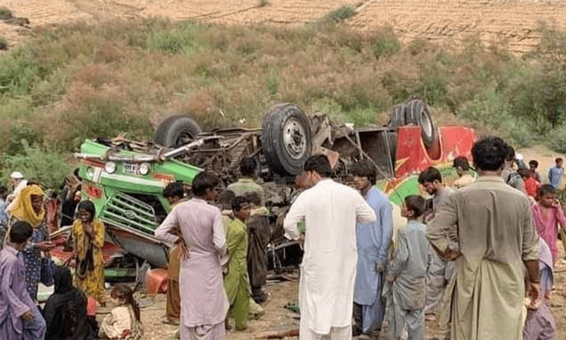 Eight killed as passenger coach overturns near Rohri