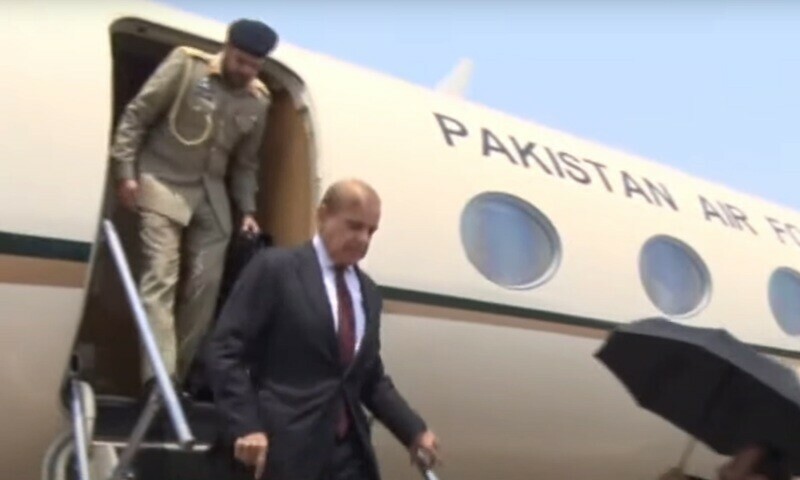 PM Shehbaz lands in Qatar on two-day visit
