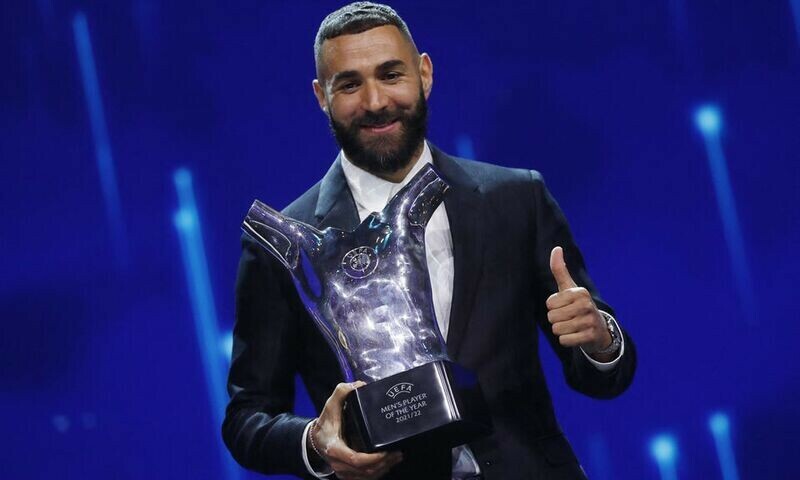 Real&rsquo;s Benzema named UEFA player of year, Ancelotti wins coach&rsquo;s award