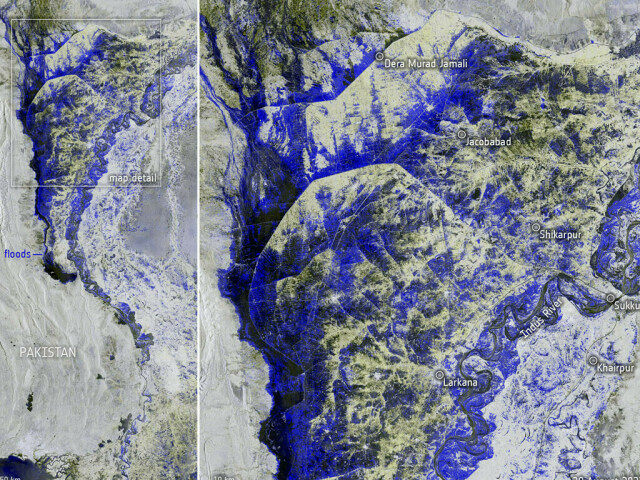 Ten times heavier rainfall drove vast Pakistan flooding: ESA