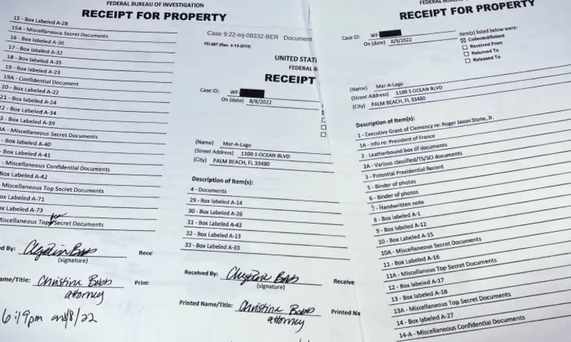 Papers from Trump home &lsquo;show foreign nation&rsquo;s nuclear capability&rsquo;