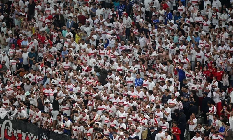 World Cup final stadium tested with first sellout crowd