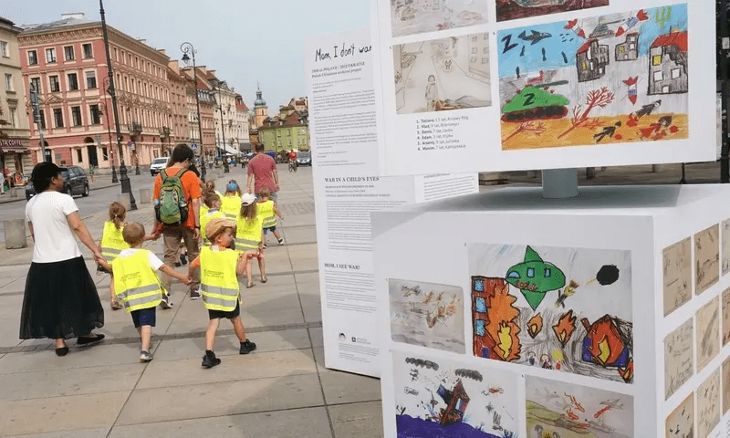 Child art show draws parallel between WWII, Ukraine war