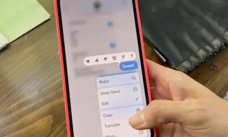 You can now edit text on iPhone, tap on the message