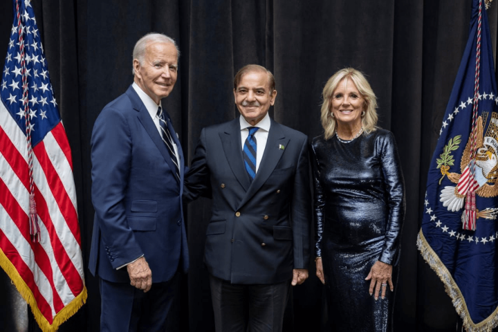 Shehbaz meets US President Biden, wife