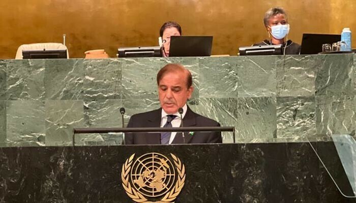 Climate disaster &lsquo;will not stay in Pakistan,&rsquo; PM Sharif warns UN