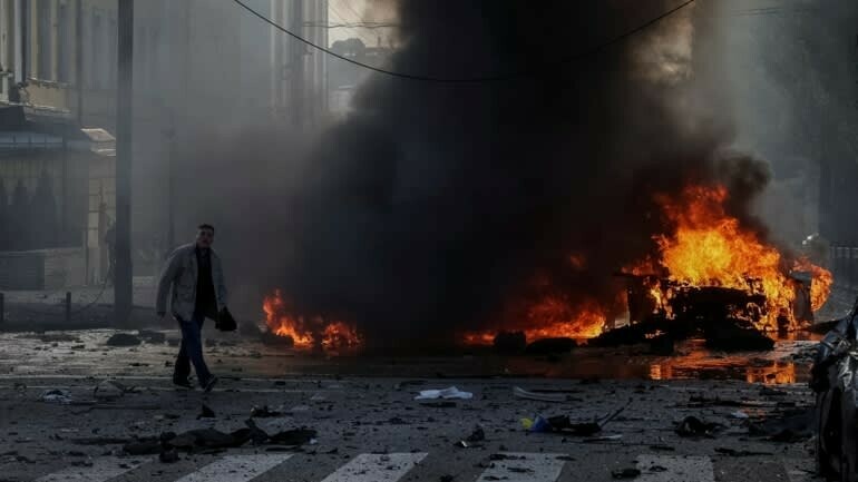 Russia fires missile salvo on Ukraine before G7 meeting