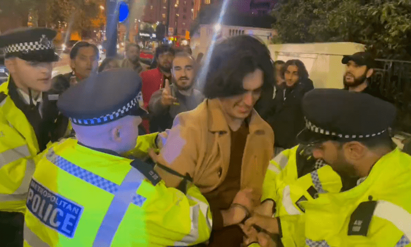 PTI protester released after brief detention in London