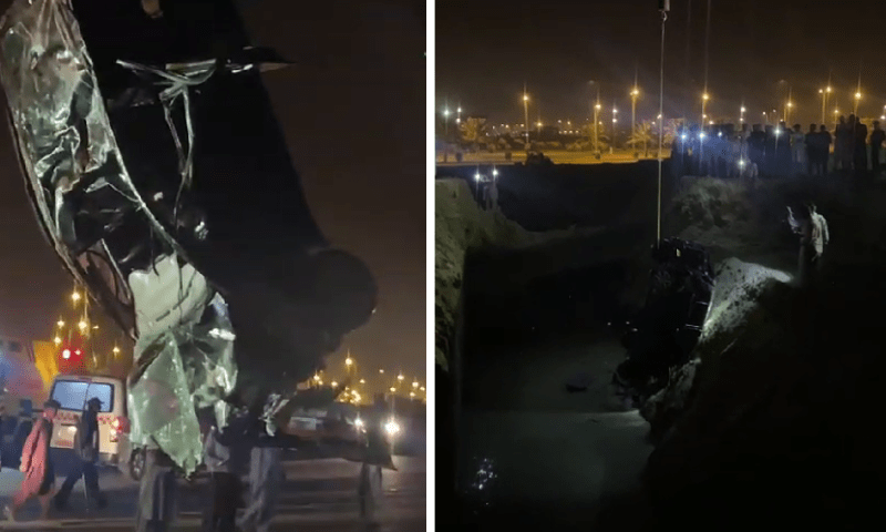 Five of a family killed as car falls into construction pit in Bahria Town