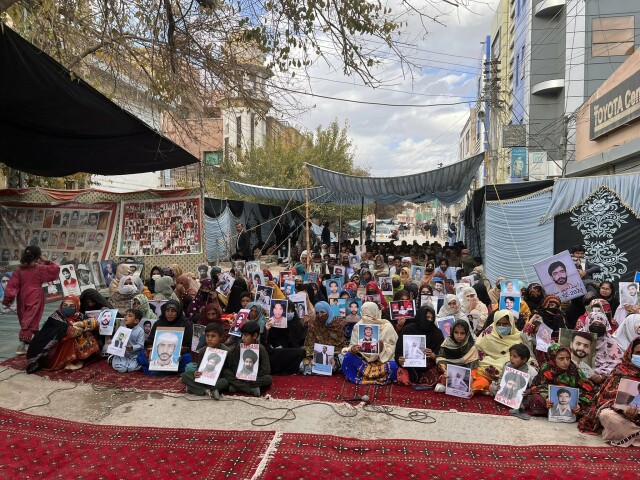  کوئٹہ پریس کلب کے باہر قائم لاپتہ افراد کیمپ 