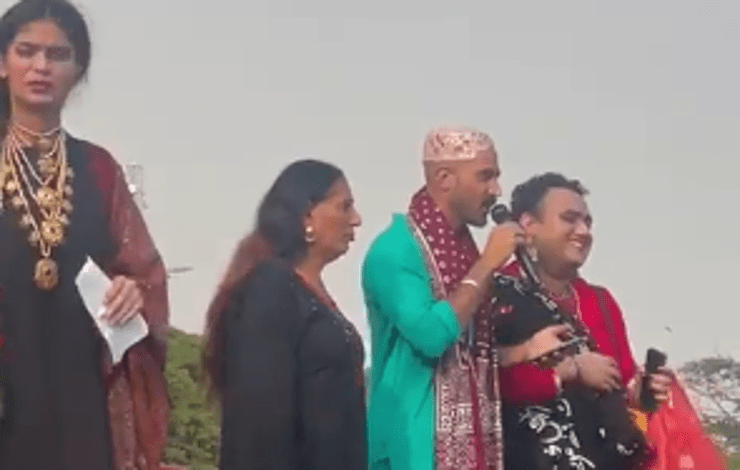 Zulfikar Bhutto Jr gives democratic twist to popular PPP slogan at trans march