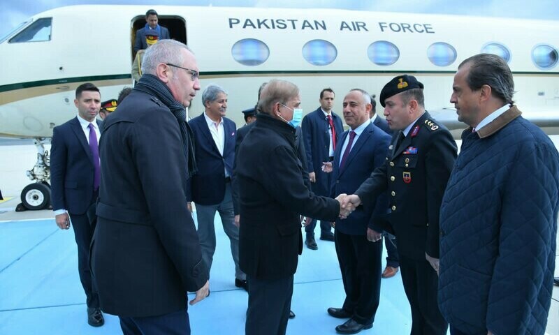 PM Shehbaz arrives in Turkiye on two-day visit